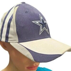 Dallas Cowboys Reebok Stretch Fit Hat Cap Blue NFL Embroidered Logo